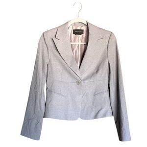 BCBG MaxAzria womens gray blazer jacket size small office career corpcore